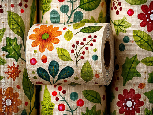 roll of Christmas wrap paper