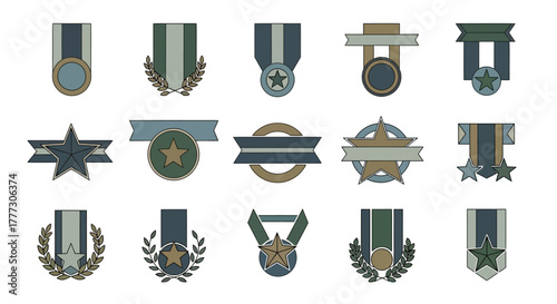 Illustrative depiction of awards and medals in muted tones, signifying accomplishment
