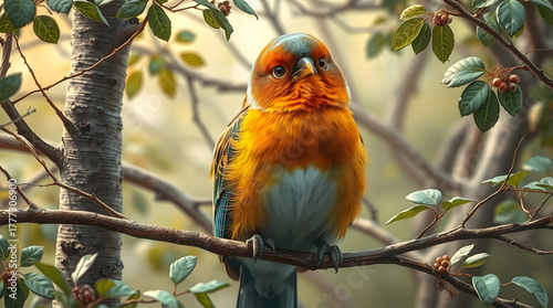 beautiful bird with simple concept