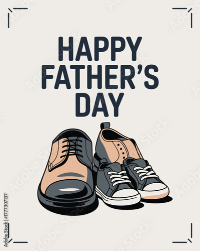 Happy Father's Day Shoes Illustration