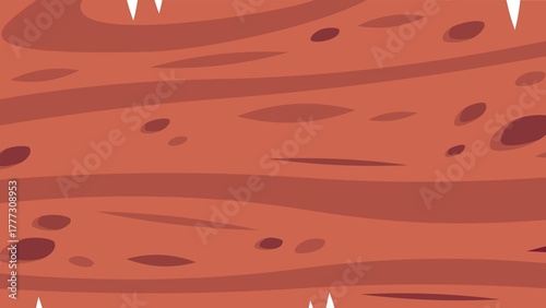 Tableau sur toile Abstract illustration of a textured, reddish-brown surface with organic shapes a