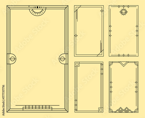 Aesthetic Geometric Art Deco Frame Set for Elegant Vintage and Minimalist Design Projects