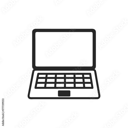 シンプルなノートパソコンのアイコン