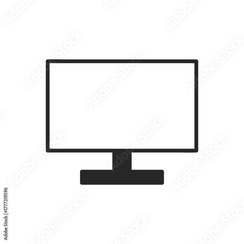 シンプルなテレビ、モニターのアイコン