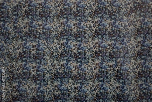 Fotografi Abstract stereogram image featuring a repeating pebble texture that conceals a hidden 3D illusion when viewed with depth perception
