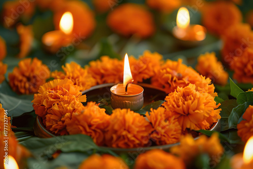 Abstract vivid greeting card with holiday composition for happy celebrate Onam on colored background