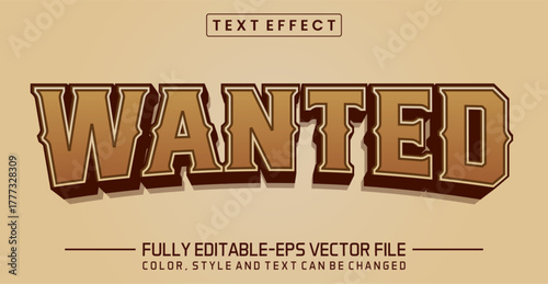 Wanted font Text effect editable
