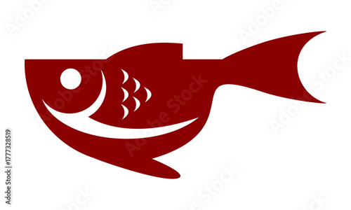 icon of fish logo vector