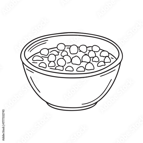 Bowl of soaked chickpeas prepared for cooking