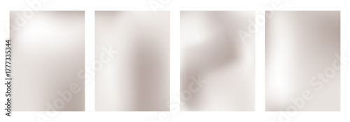 Abstract noble taupe gradients. Nude cream beige grey and pale brown background set. Calm pale soft soft bg . Vector beige backdrop set. Ombre cream blanks. Simple grey color gradation.