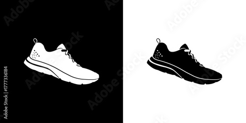 sport shoes on white background