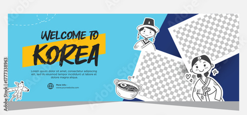 Design Korean banner template. Template banner