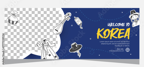 Design Korean banner template. Template banner