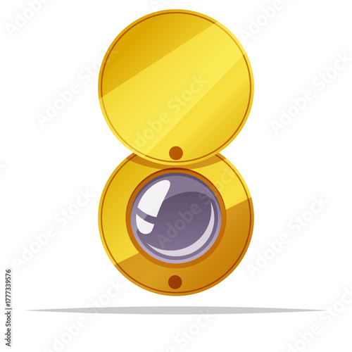 Door peephole with cover vector isolated illustration