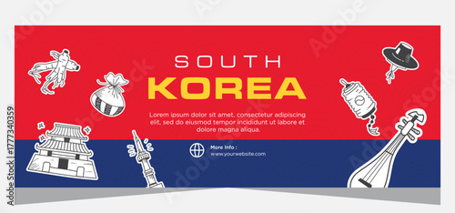 Design Korean banner template. Template banner
