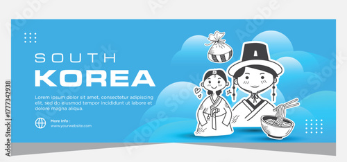 Design Korean banner template. Template banner