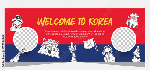 Design Korean banner template. Template banner