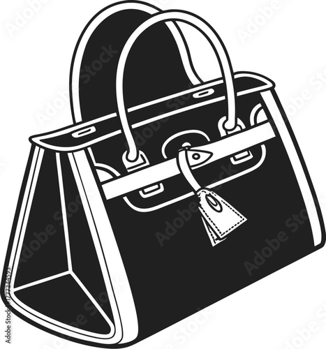 vector illustration of a handbag