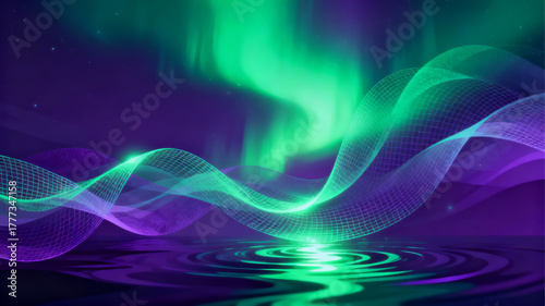 Abstract Aurora Borealis Effect