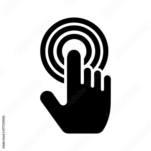 Hand Gesture Swipe Left Icon – User Interface Control Symbol.