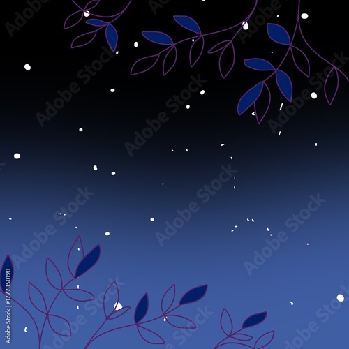 blue sky with stars illustration midnight