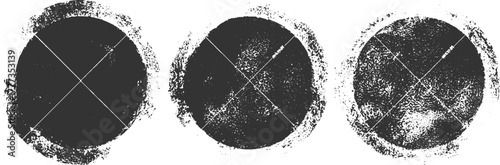 circle grunge stamp vector collection with distressed round shapes for labels logos and vintage mark designs