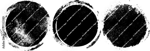 circle grunge stamp vector collection with distressed round shapes for labels logos and vintage mark designs