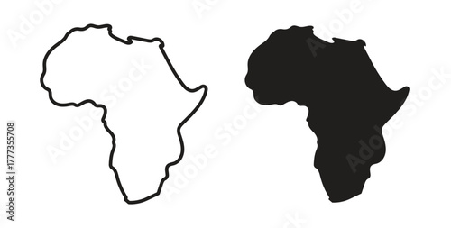 America map icon with glyph and line. black vector icons for Web UI