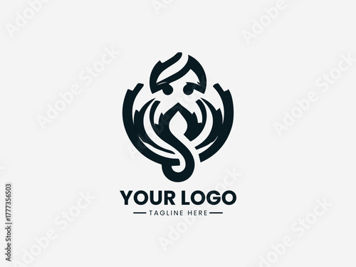 Wise businessman in meditation pose representing knowledge balance and modern business leadership vector illustration