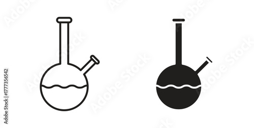 Bong icon with glyph and line. black vector icons for Web UI