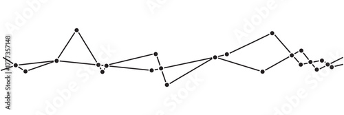 Abstract network connection with linked nodes. Interconnected dots forming a network structure, symbolizing data communication, digital technology, and artificial intelligence.
