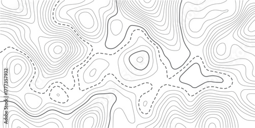 Abstract diagram discovery topographic map banner texture background. Modern design with White background with topographic wavy pattern design.paper texture Imitation of a geographical map shades
