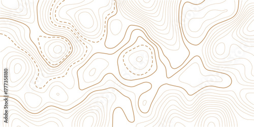  The topo contour or wallpaper. Mountain trail terrain or path. Vector illustration.Modern design with White background with topographic wavy pattern design.