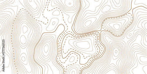  The topo contour or wallpaper. Mountain trail terrain or path. Vector illustration.Modern design with White background with topographic wavy pattern design.