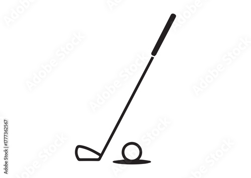 Golf Line art Vector design