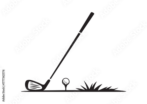 Golf Line art Vector design