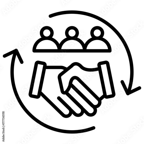 Relationship Outline Icon