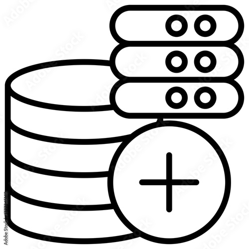 Add Database Outline Icon