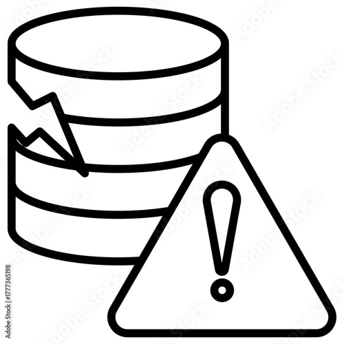 Data Loss Outline Icon