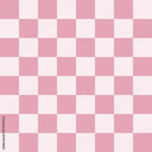 Seamless Pink Checkerboard Pattern for Background and Wrapping Design