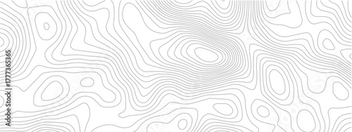 Abstract topographic map background seamless contour line pattern vector illustration for geography or cartography design