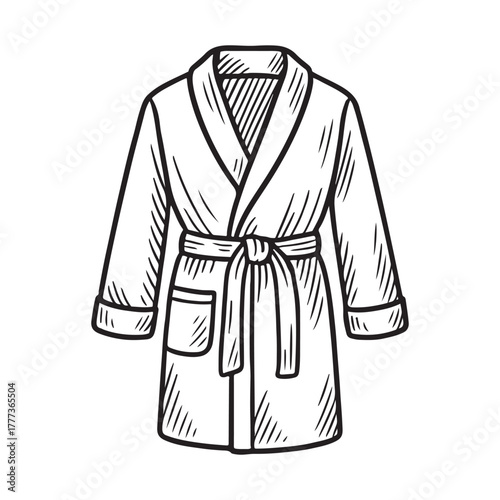 bathrobe line art vector