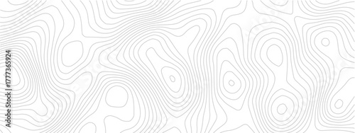 Topographic map seamless pattern contour lines on white background vector illustration for cartography and geography themes