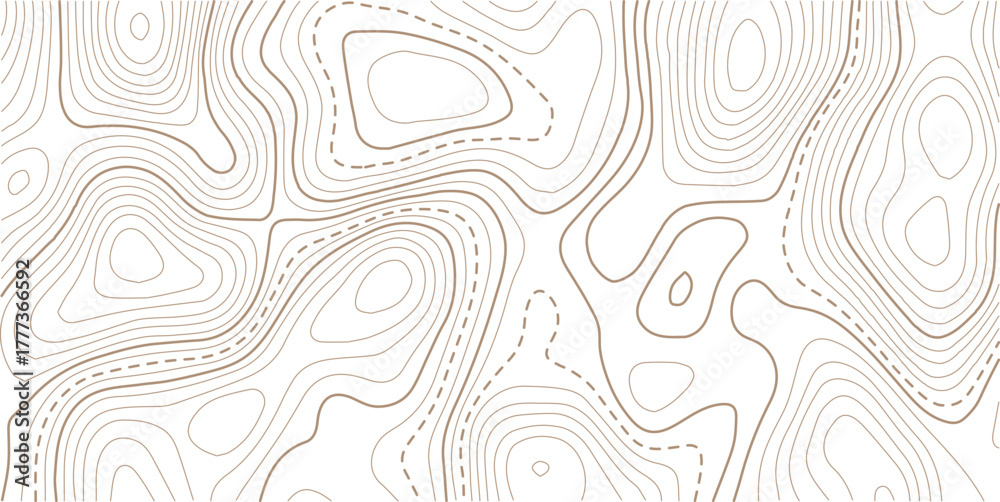 Fototapeta premium .Topographic line contour map background, geographic grid map, stock vector illustration. Geographic mountain relief diagram line wave carve pattern.