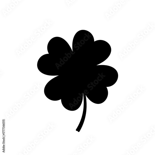 Four leaf clover vector icon, luck symbol