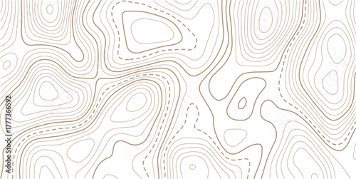 .Topographic line contour map background, geographic grid map, stock vector illustration. Geographic mountain relief diagram line wave carve pattern.