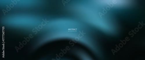 Abstract Teal Blue Waves in Smooth Gradient — Modern Background for Design and Art Projects