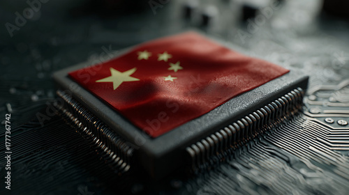 China Chip: A close-up view...