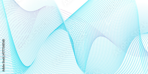 Modern digital technology design for Abstract Background. Abstract mesh glowing curved lines and modern wave design. Light waves twirl and blow in flowing liquid motion with cool blue sprays. 