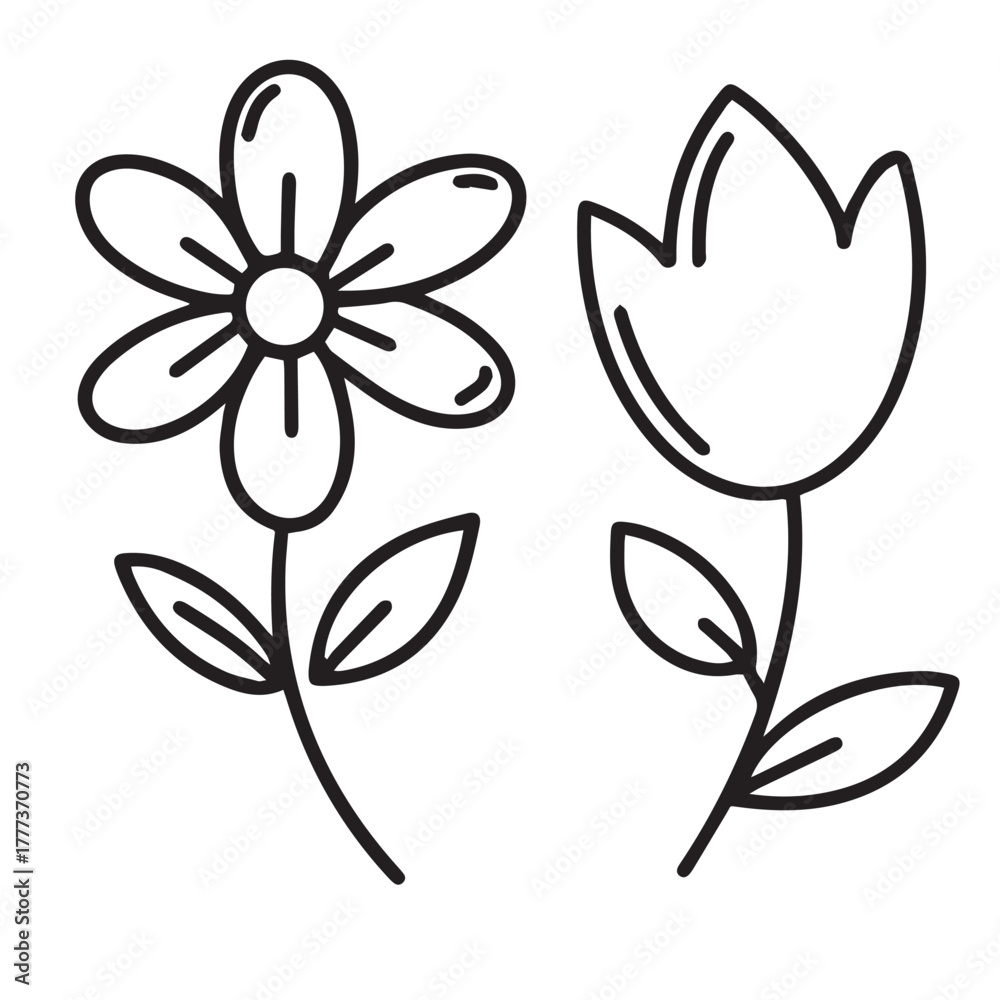 Obraz premium vector illustration of a flower